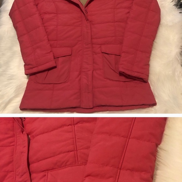 Lands End Girls pink down puffer coat XL - Picture 1 of 3